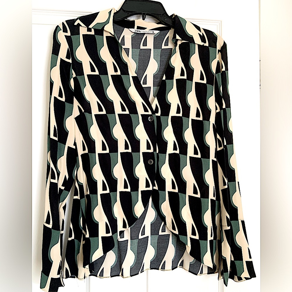 Zara Long Sleeve Blouse Small